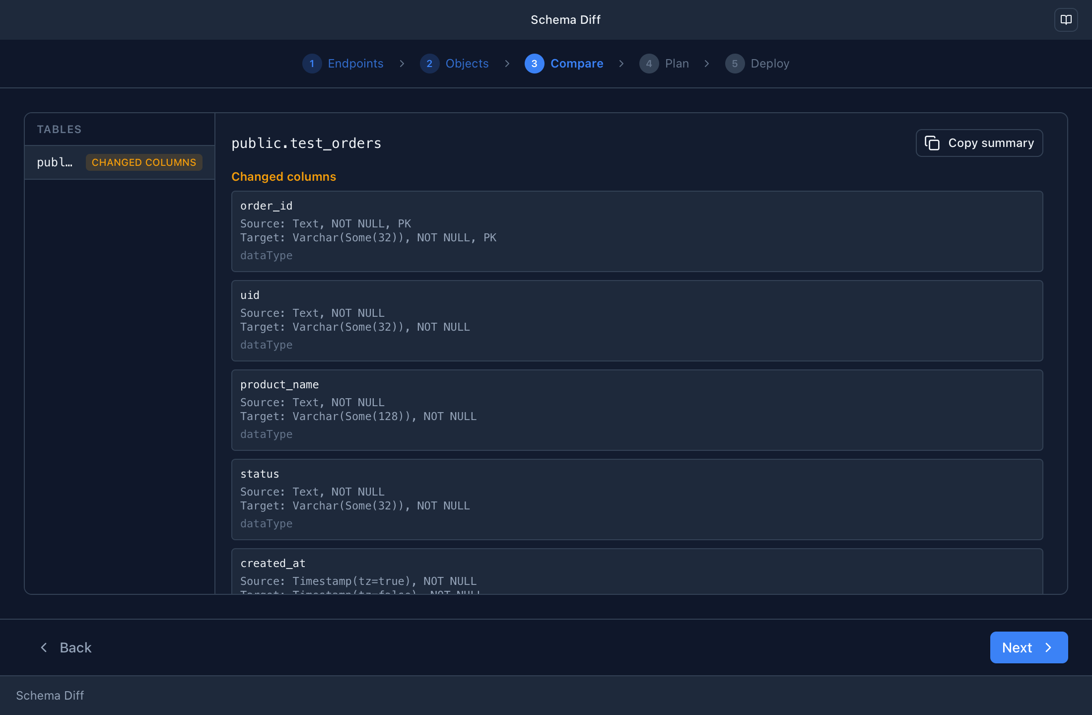 Schema Diff